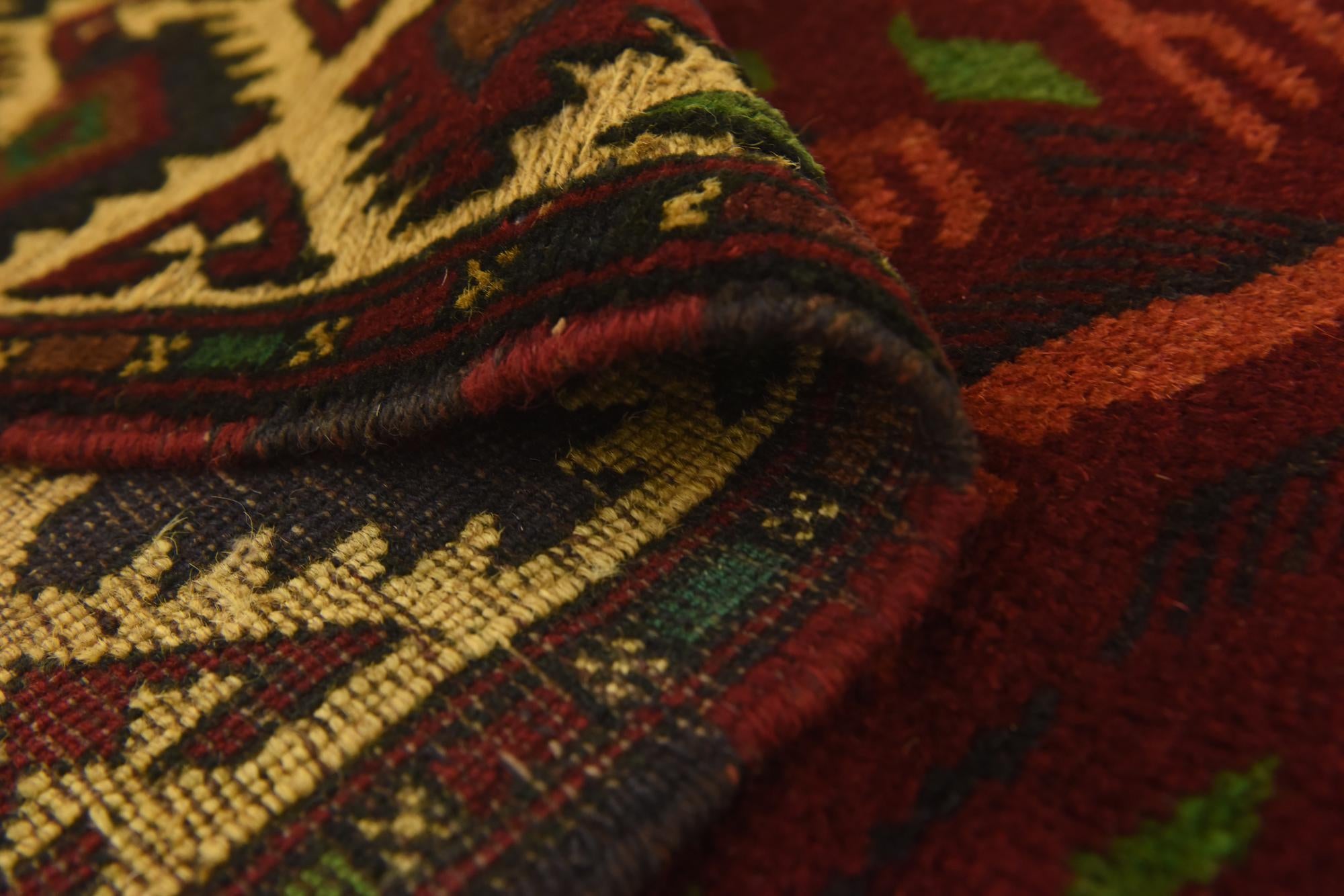 4' 1 x 6' 6 Hand Knotted Sumak Wool Rug