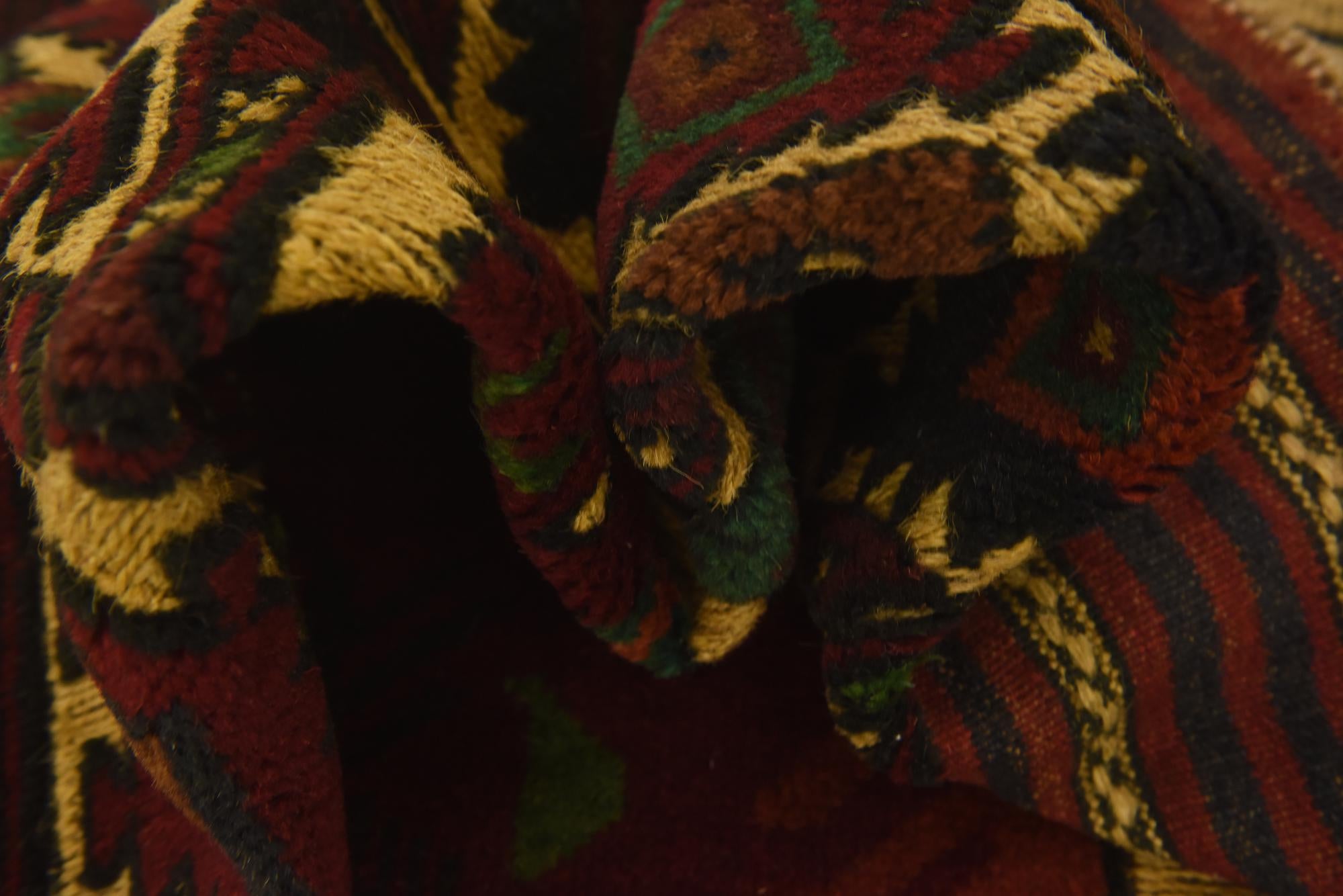 4' 1 x 6' 6 Hand Knotted Sumak Wool Rug