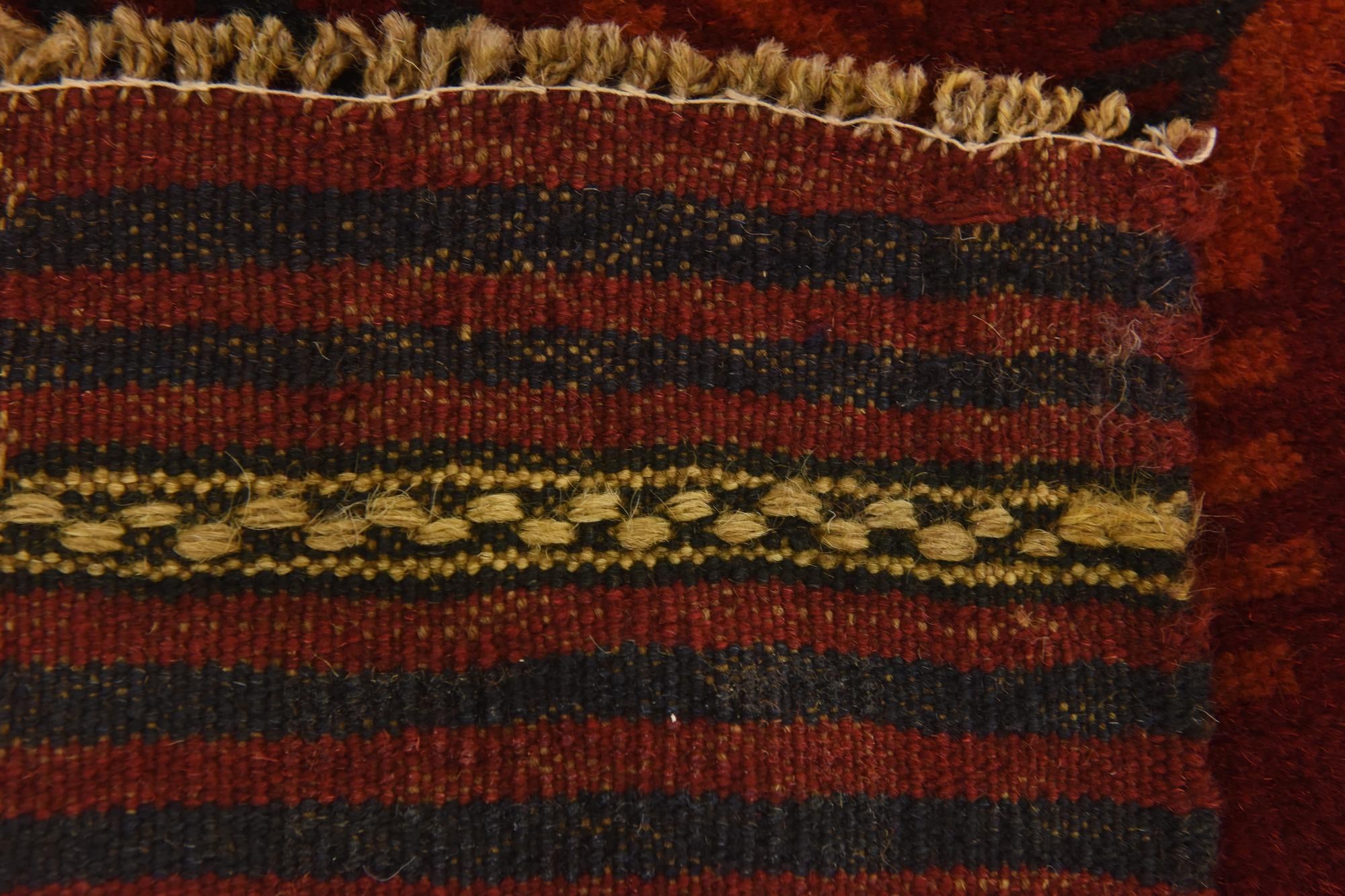 4' 1 x 6' 6 Hand Knotted Sumak Wool Rug