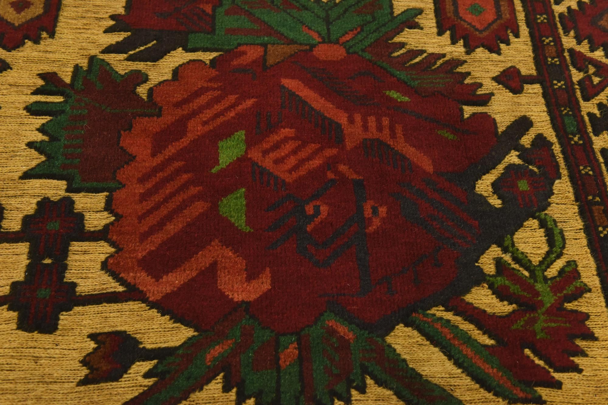 4' 1 x 6' 6 Hand Knotted Sumak Wool Rug