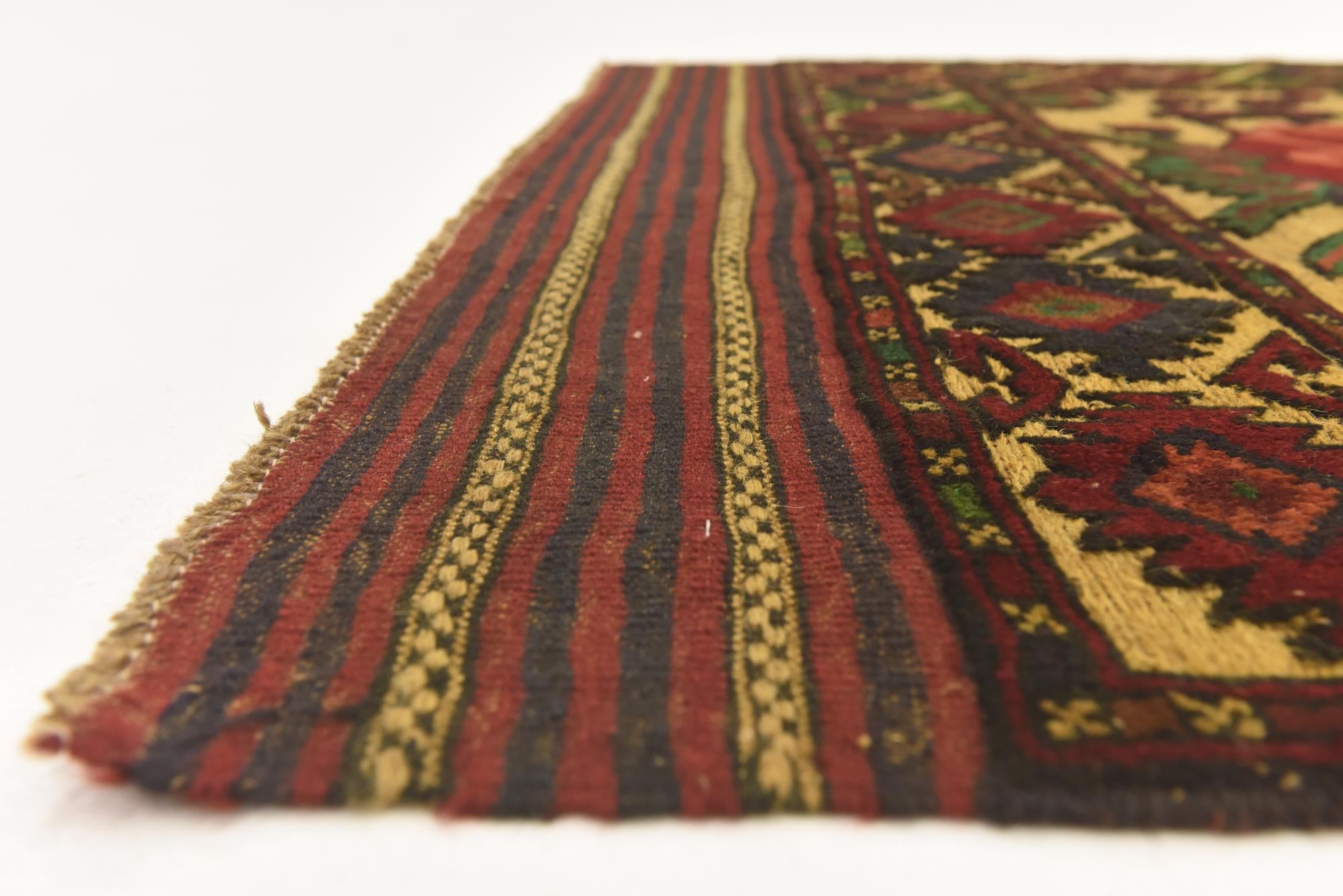 4' 1 x 6' 6 Hand Knotted Sumak Wool Rug