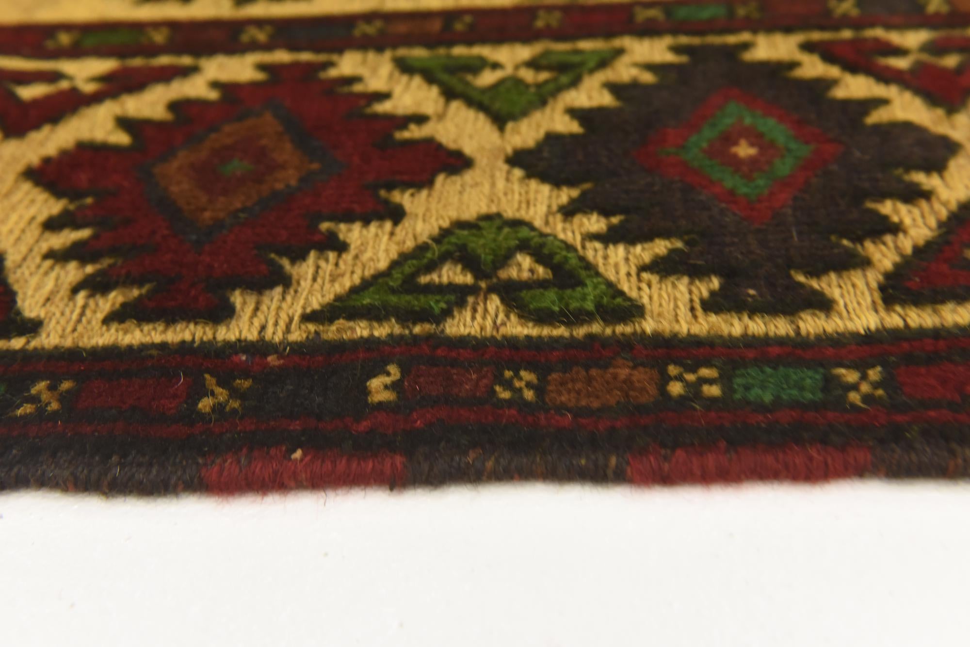 4' 1 x 6' 6 Hand Knotted Sumak Wool Rug