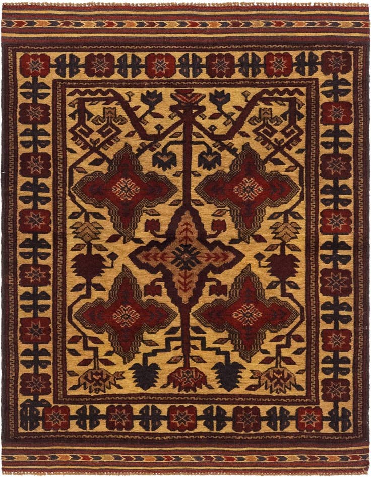 Detail image of 3' x 4' 5 Hand Knotted Sumak Wool Rug