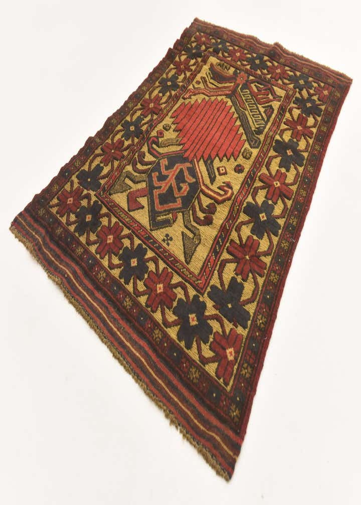 2' 8 x 4' 1 Hand Knotted Sumak Wool Rug