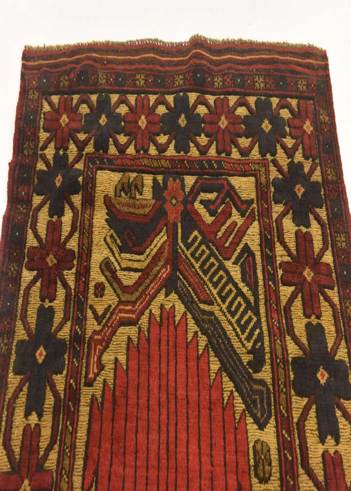 2' 8 x 4' 1 Hand Knotted Sumak Wool Rug