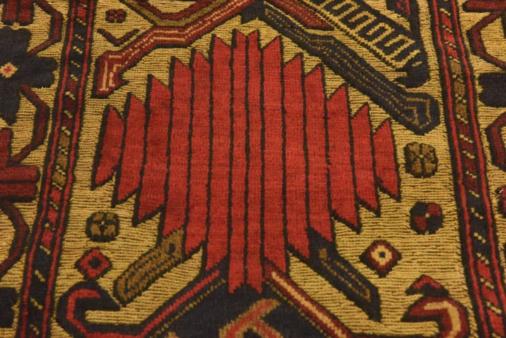 Detail image of 2' 8 x 4' 1 Hand Knotted Sumak Wool Rug