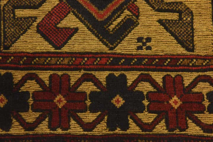 2' 8 x 4' 1 Hand Knotted Sumak Wool Rug