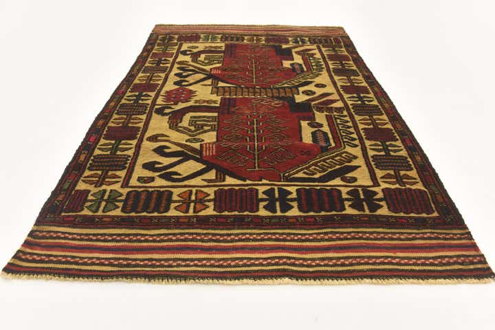 2' 10 x 4' 10 Hand Knotted Sumak Wool Rug