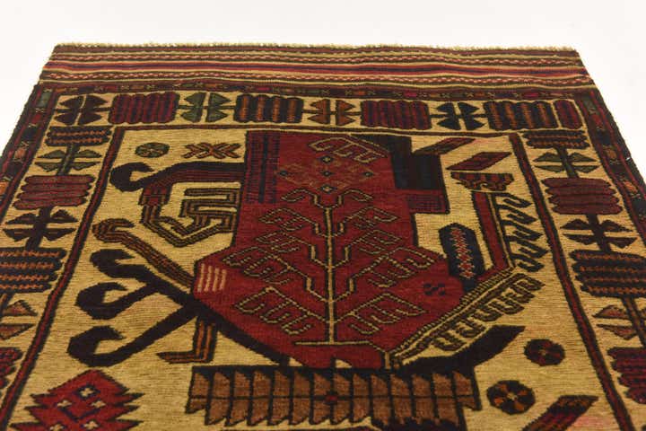 2' 10 x 4' 10 Hand Knotted Sumak Wool Rug