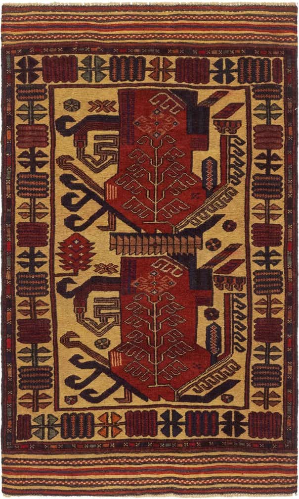 2' 10 x 4' 10 Hand Knotted Sumak Wool Rug