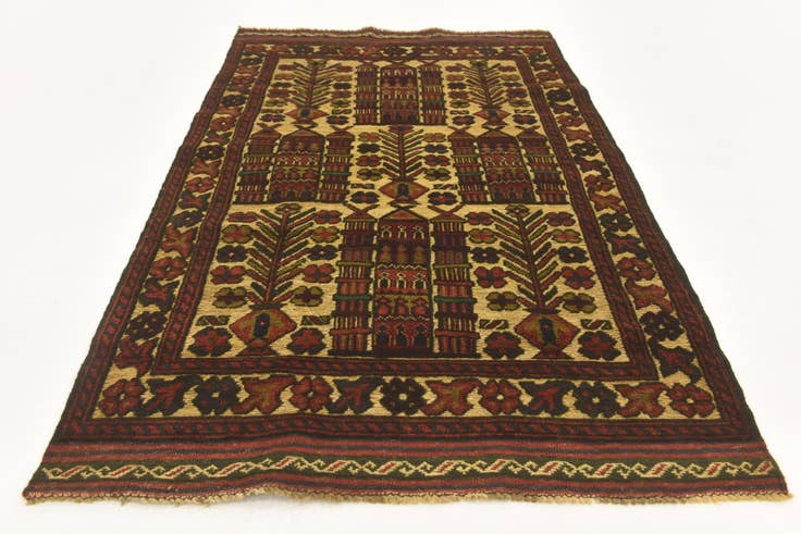 Detail image of 2' 10 x 4' 8 Hand Knotted Sumak Wool Rug