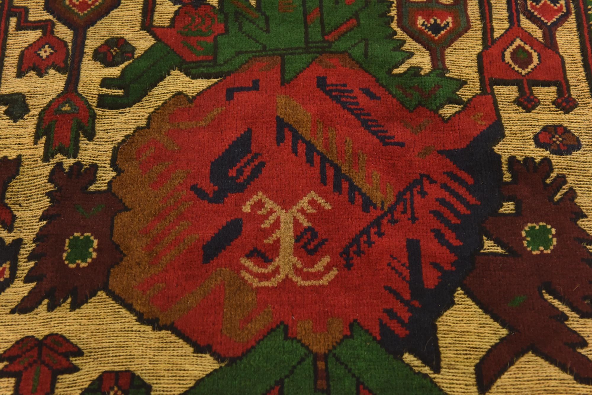 3' 1 x 5' 1 Hand Knotted Sumak Wool Rug