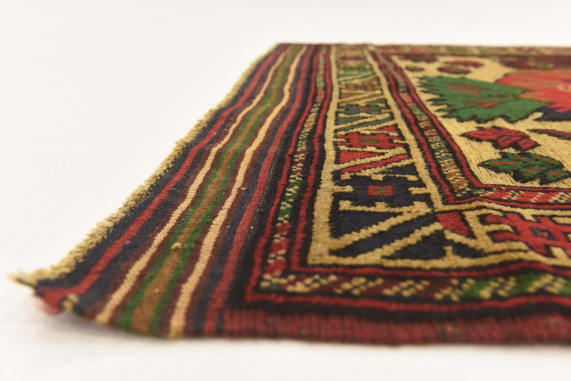 3' 1 x 5' 1 Hand Knotted Sumak Wool Rug