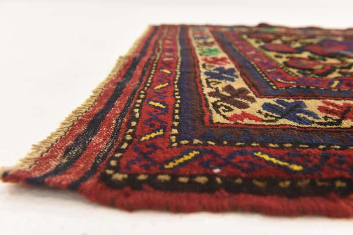 2' 11 x 4' 3 Hand Knotted Sumak Wool Rug