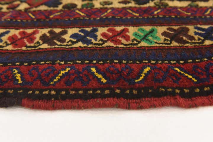 2' 11 x 4' 3 Hand Knotted Sumak Wool Rug