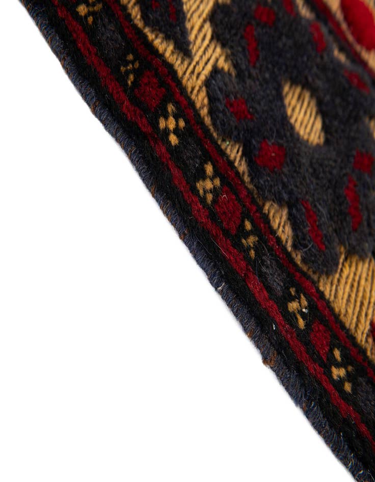 Detail image of 2' 11 x 4' 10 Hand Knotted Sumak Wool Rug