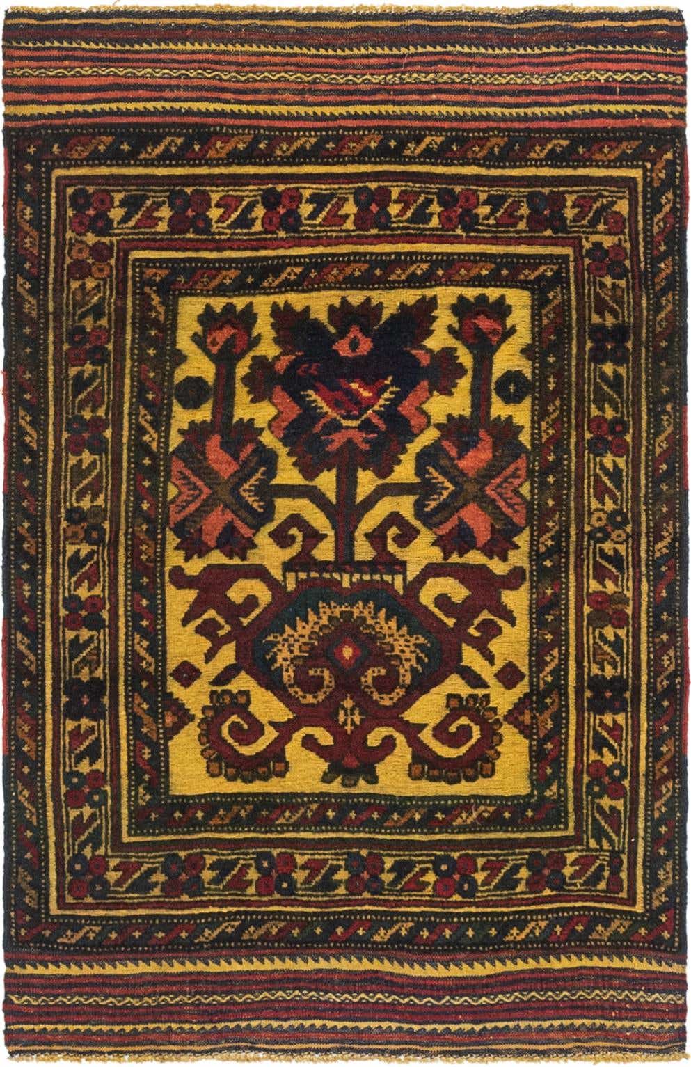 2' 10 x 4' 5 Hand Knotted Sumak Wool Rug