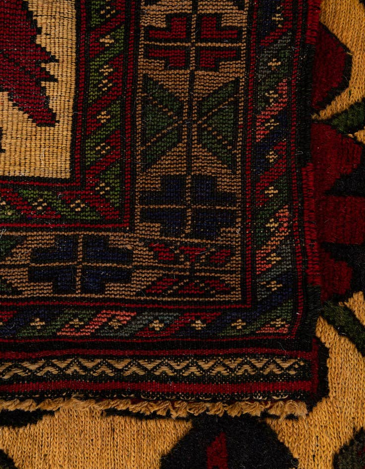 Detail image of 2' 10 x 4' 8 Hand Knotted Sumak Wool Rug