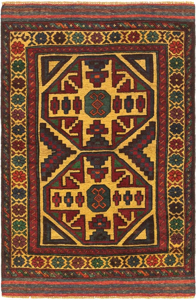2' 10 x 4' 7 Hand Knotted Sumak Wool Rug