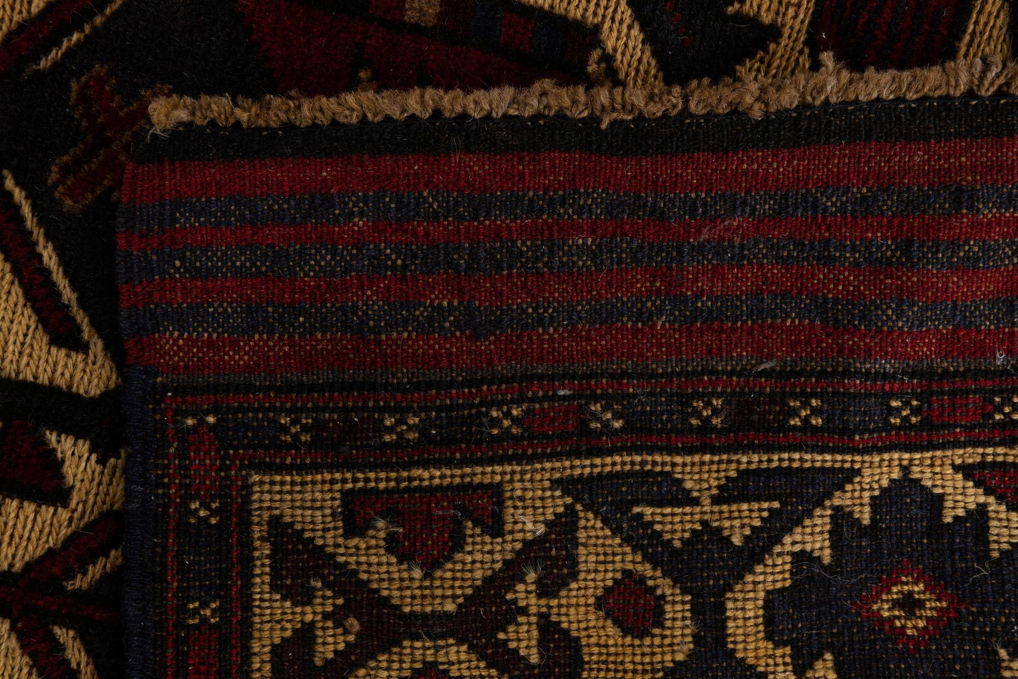 3' 1 x 4' 9 Hand Knotted Sumak Wool Rug
