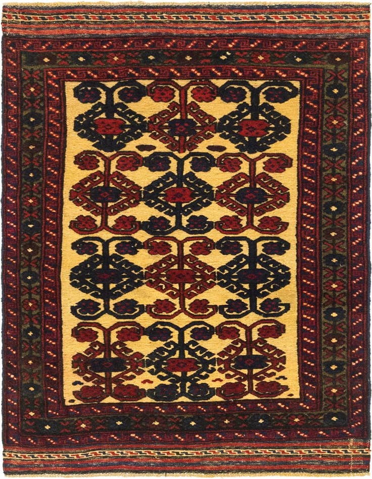 Detail image of 2' 11 x 4' 8 Hand Knotted Sumak Wool Rug