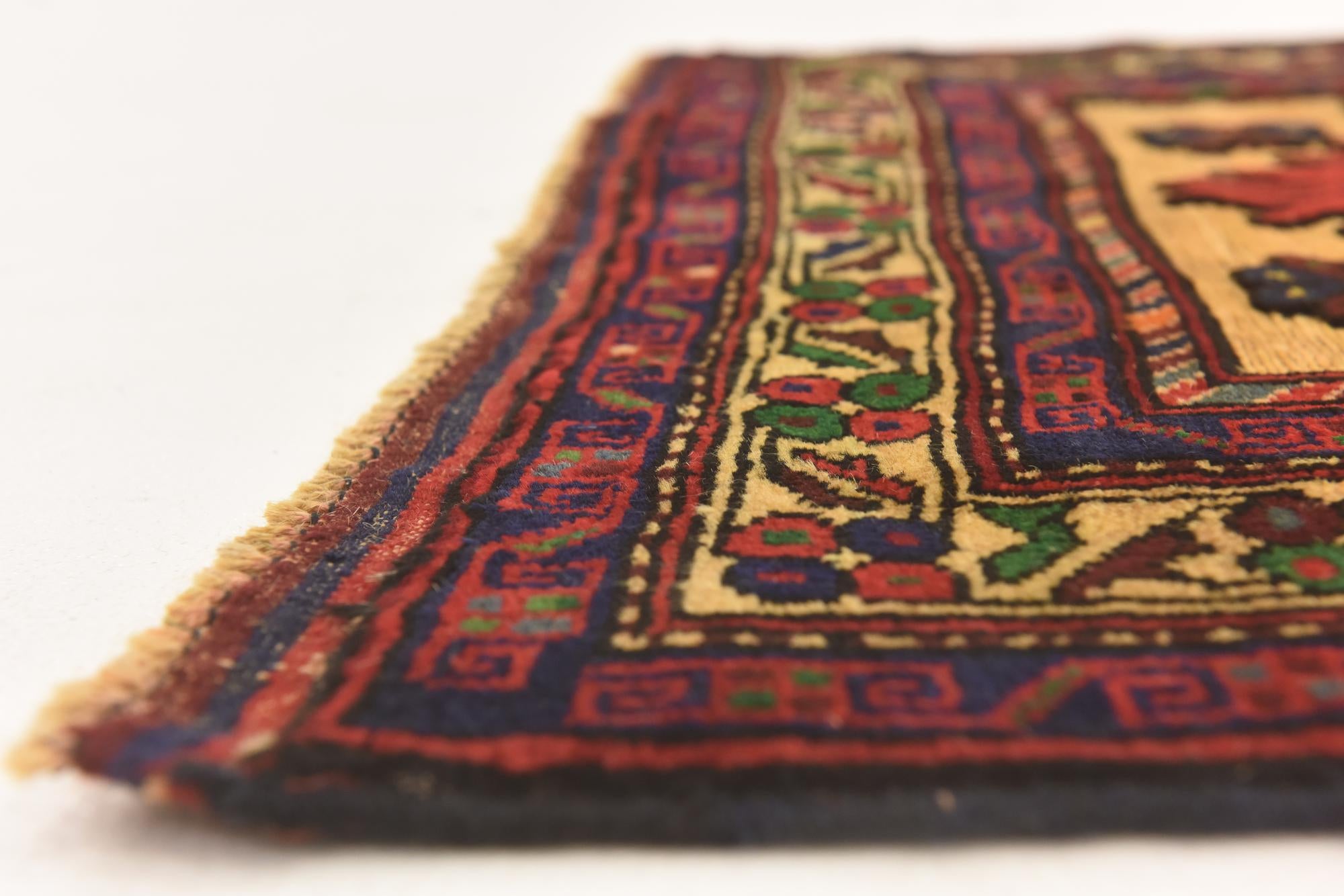 2' 8 x 4' 11 Hand Knotted Sumak Wool Rug