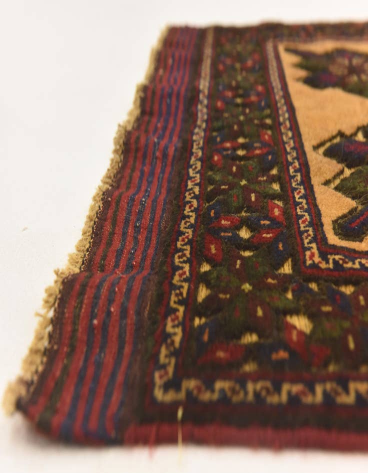 Detail image of 2' 10 x 4' 4  Hand Knotted Sumak Wool Rug