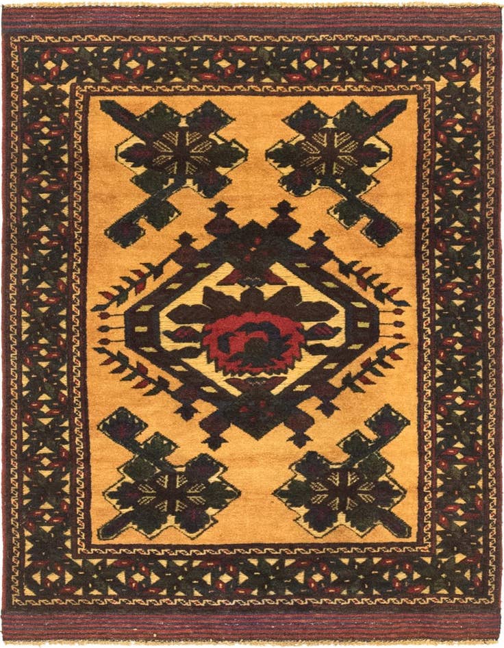 Detail image of 2' 10 x 4' 4 Hand Knotted Sumak Wool Rug
