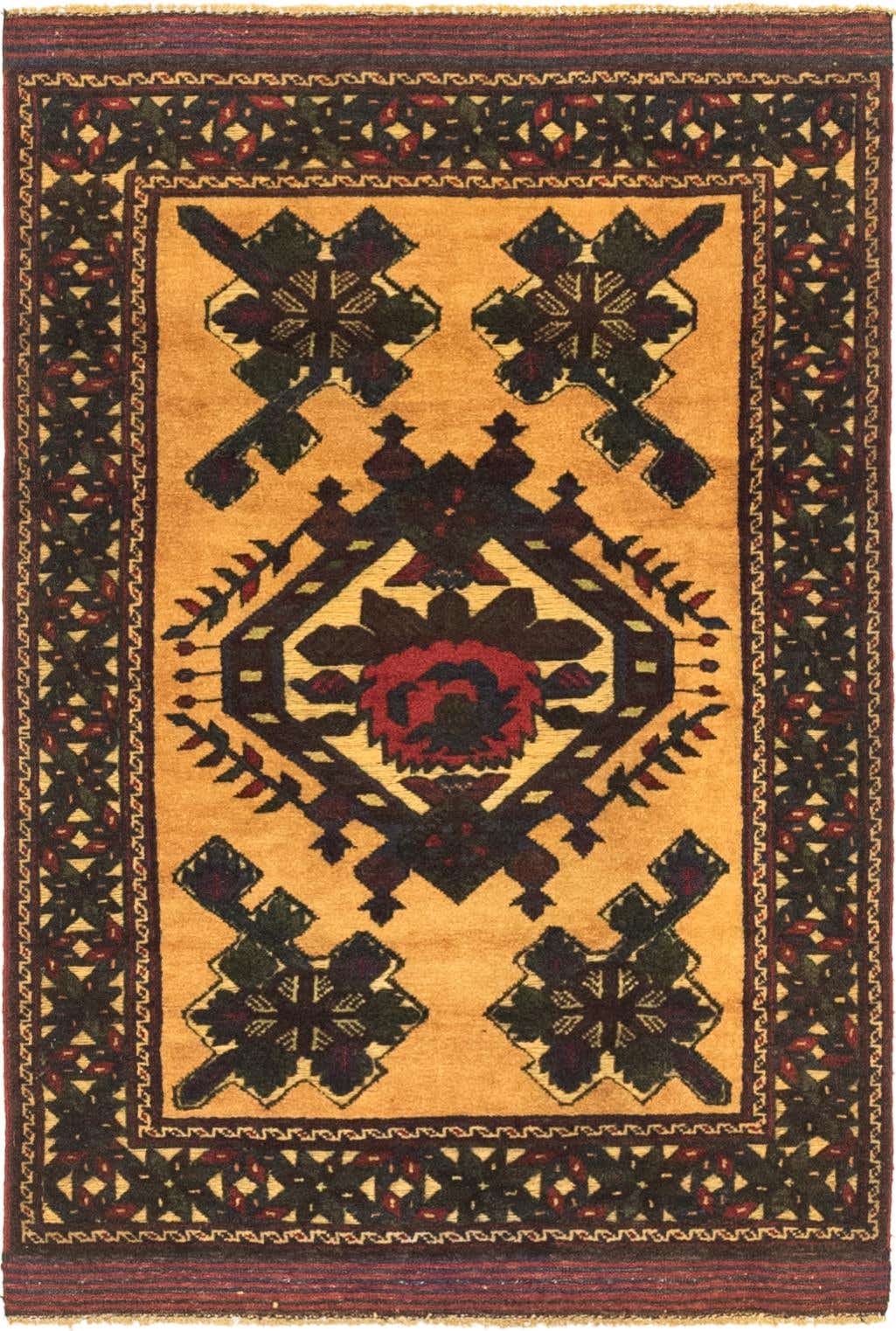 2' 10 x 4' 4 Hand Knotted Sumak Wool Rug