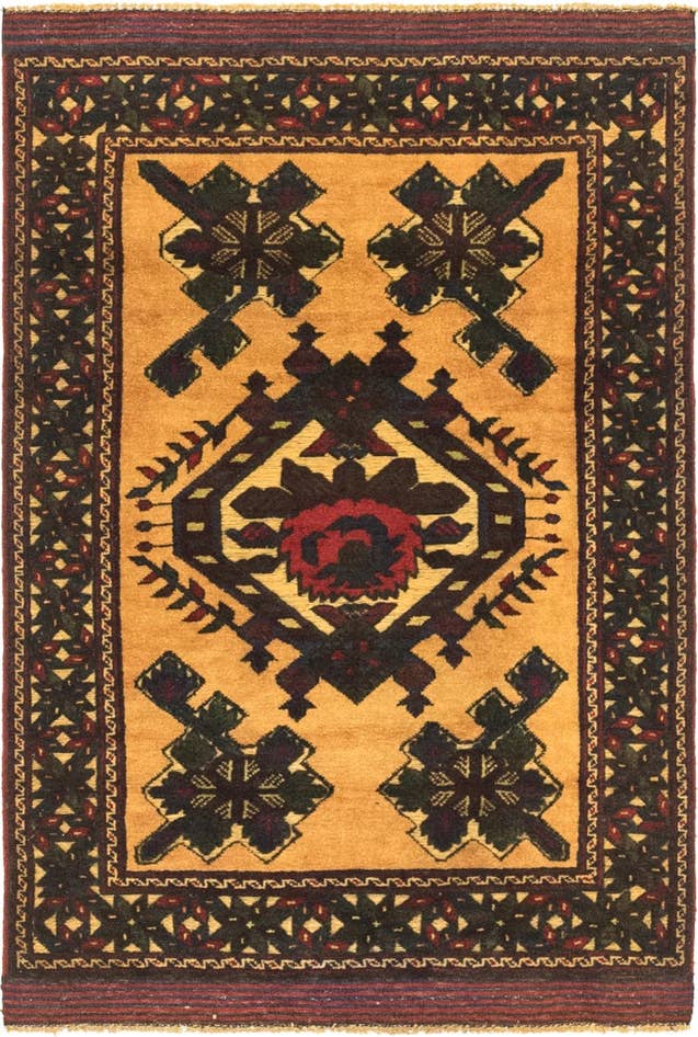 Detail image of 2' 10 x 4' 4 Hand Knotted Sumak Wool Rug