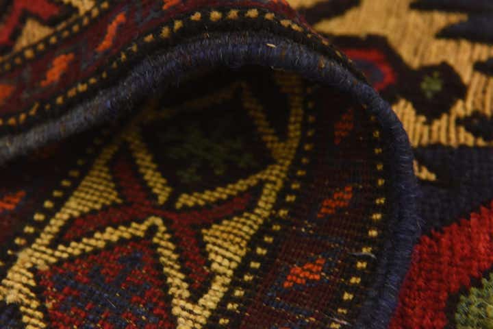 3' 1 x 4' 4 Hand Knotted Sumak Wool Rug