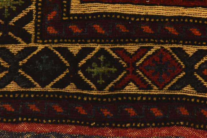 3' 1 x 4' 4 Hand Knotted Sumak Wool Rug