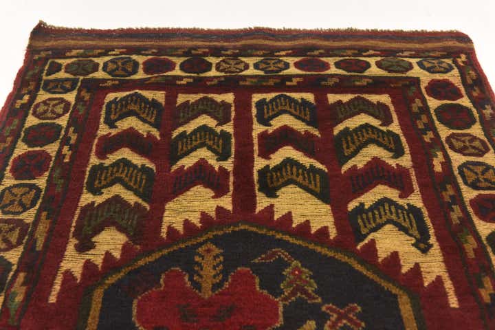 2' 9 x 4' 6 Hand Knotted Sumak Wool Rug