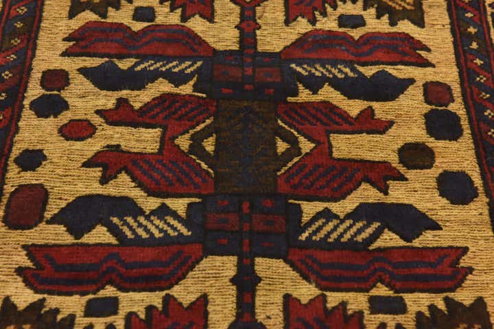 2' 9 x 4' 9 Hand Knotted Sumak Wool Rug