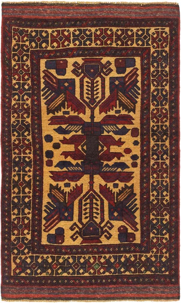 2' 9 x 4' 9 Hand Knotted Sumak Wool Rug