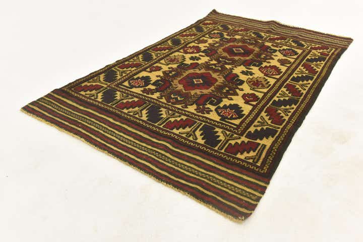 3' x 4' 10 Hand Knotted Sumak Wool Rug