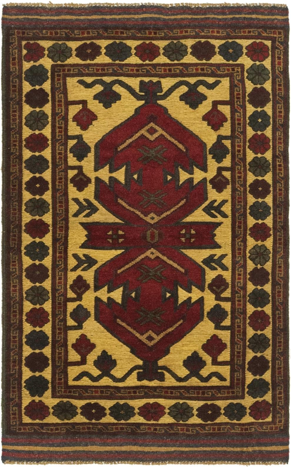 2' 10 x 4' 7 Hand Knotted Sumak Wool Rug