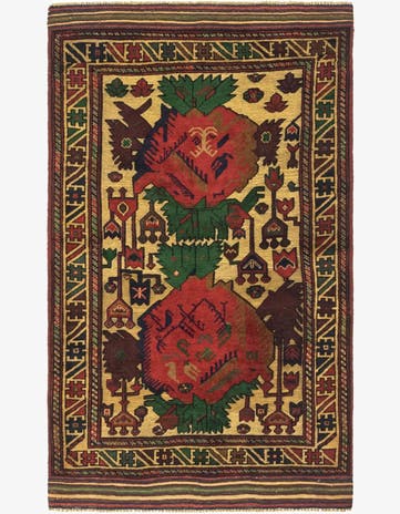 3' 1 x 5' 1 Hand Knotted Sumak Wool Rug