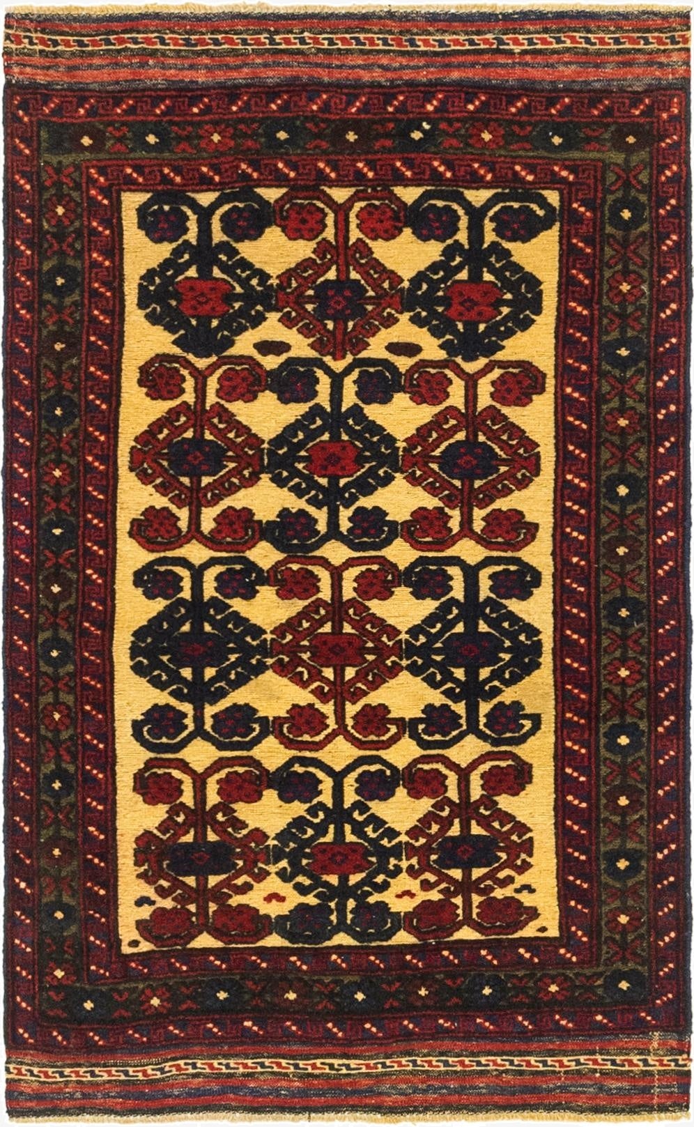 2' 11 x 4' 8  Hand Knotted Sumak Wool Rug