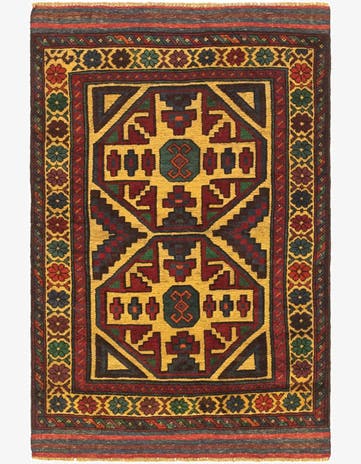 2' 10 x 4' 7 Hand Knotted Sumak Wool Rug