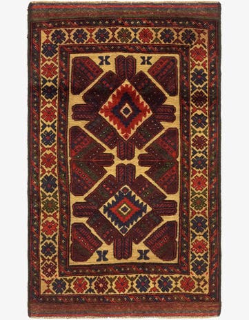 2' 10 x 4' 8 Hand Knotted Sumak Wool Rug