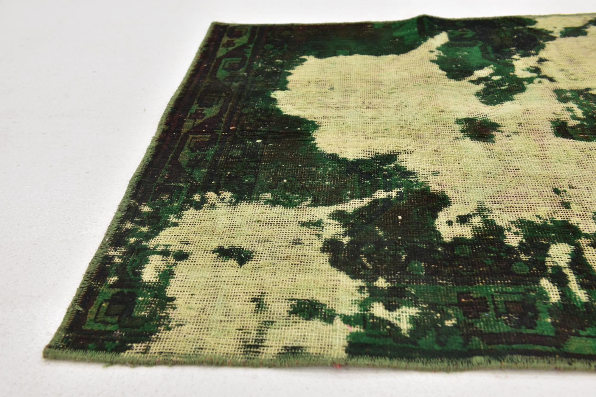 3' 4 x 4' 6 Hand Knotted Ultra Vintage Persian Wool Rug