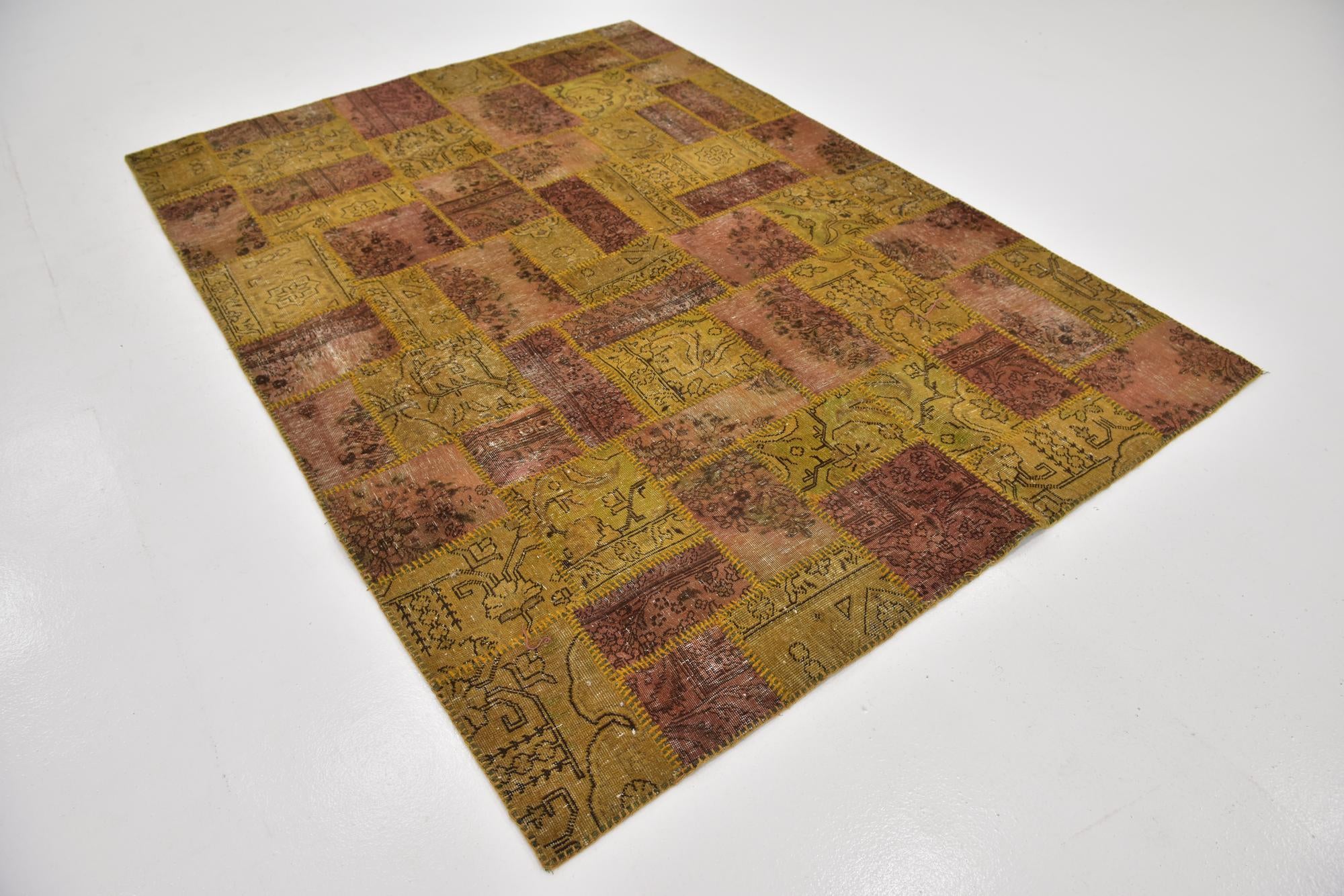 5' 10 x 8' 3 Hand Knotted Ultra Vintage Persian Wool Rug