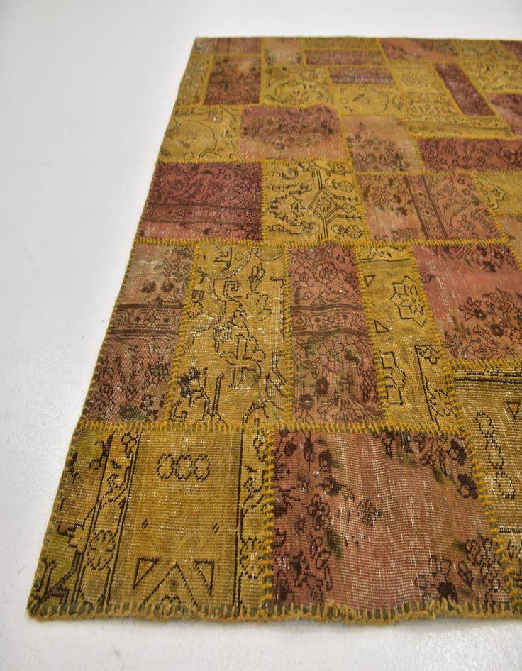 Detail image of 5' 10 x 8' 3  Hand Knotted Ultra Vintage Persian Wool Rug