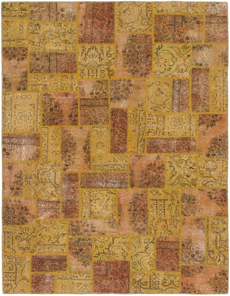 Detail image of 5' 10 x 8' 3 Hand Knotted Ultra Vintage Persian Wool Rug