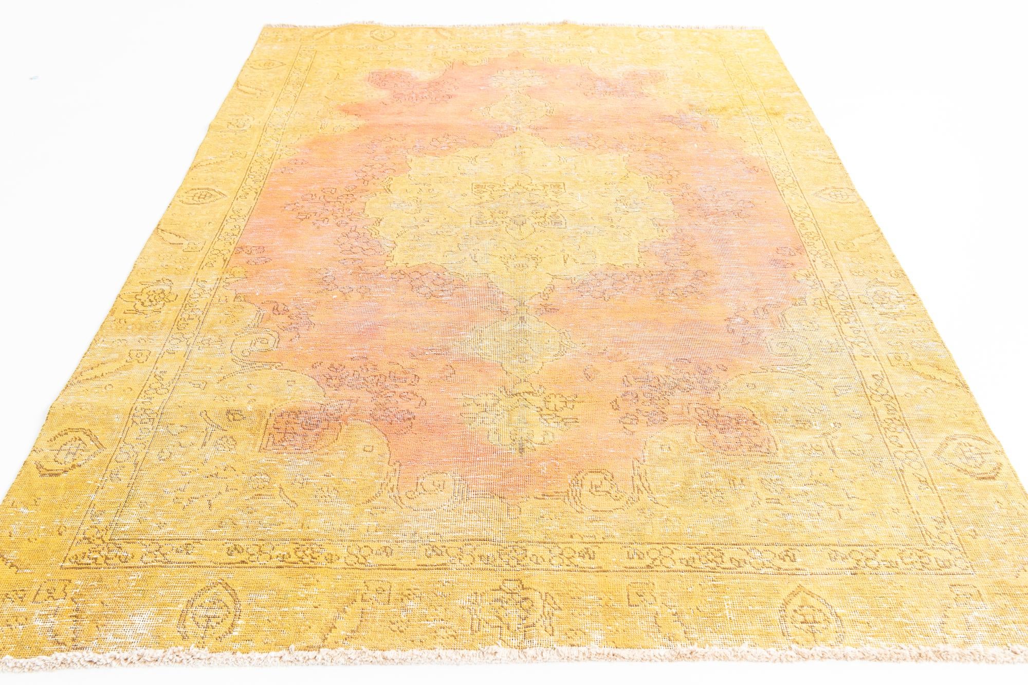 6' x 8' 8 Hand Knotted Ultra Vintage Persian Wool Rug