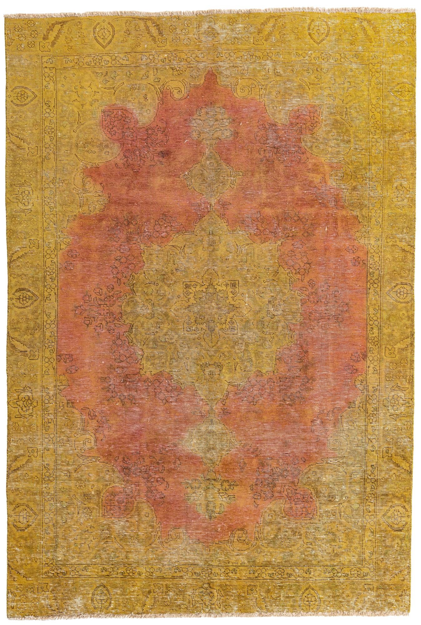 6' x 8' 8 Hand Knotted Ultra Vintage Persian Wool Rug