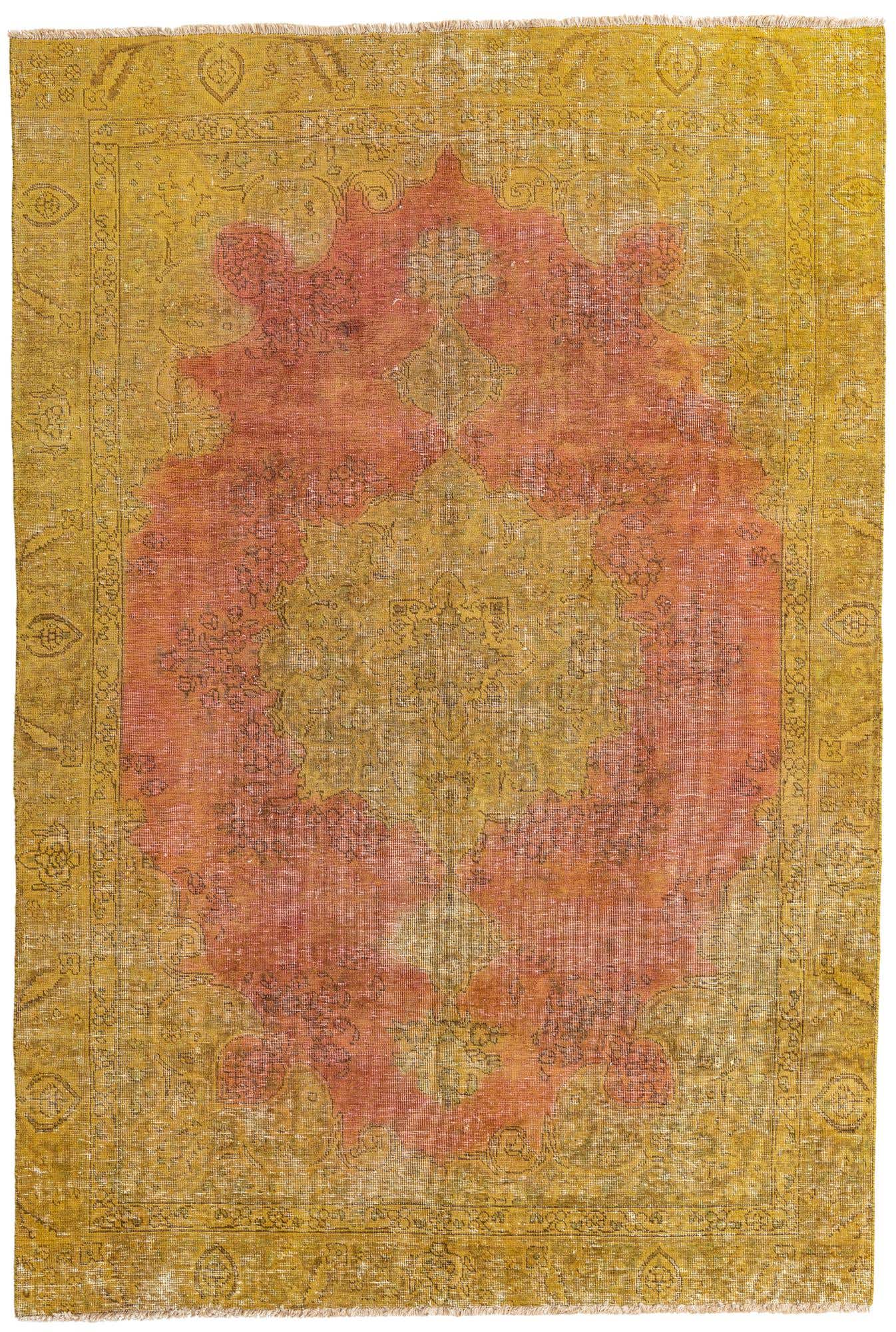 6' x 8' 8 Hand Knotted Ultra Vintage Persian Wool Rug