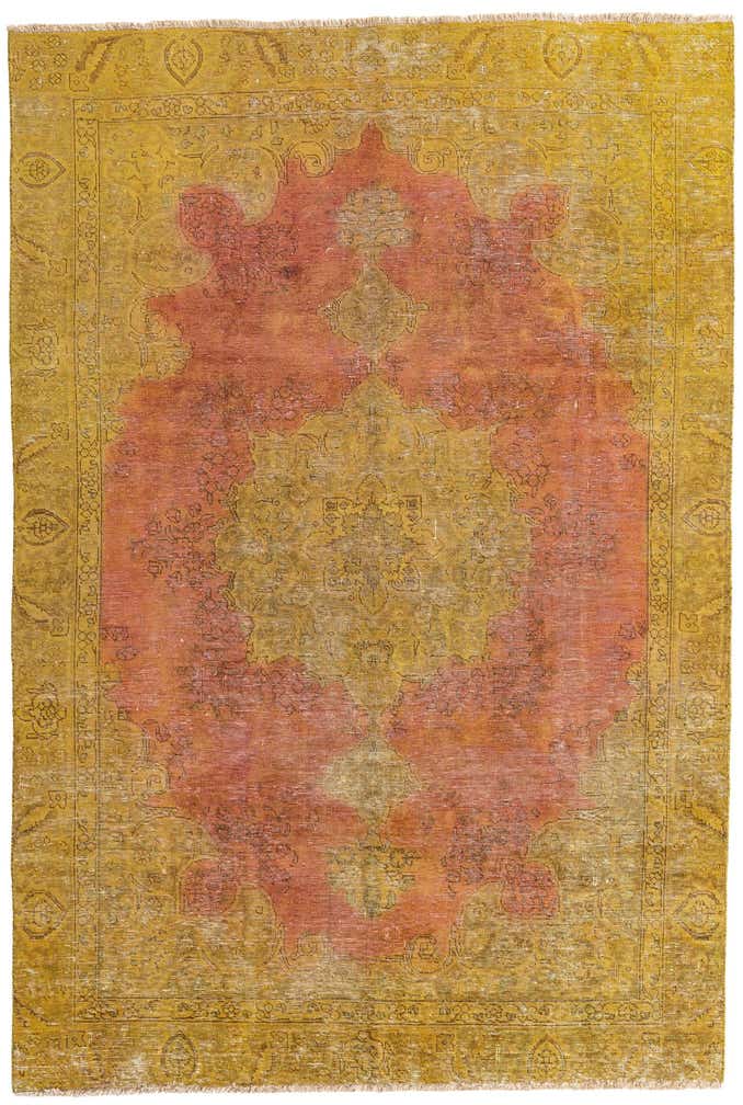 6' x 8' 8 Hand Knotted Ultra Vintage Persian Wool Rug