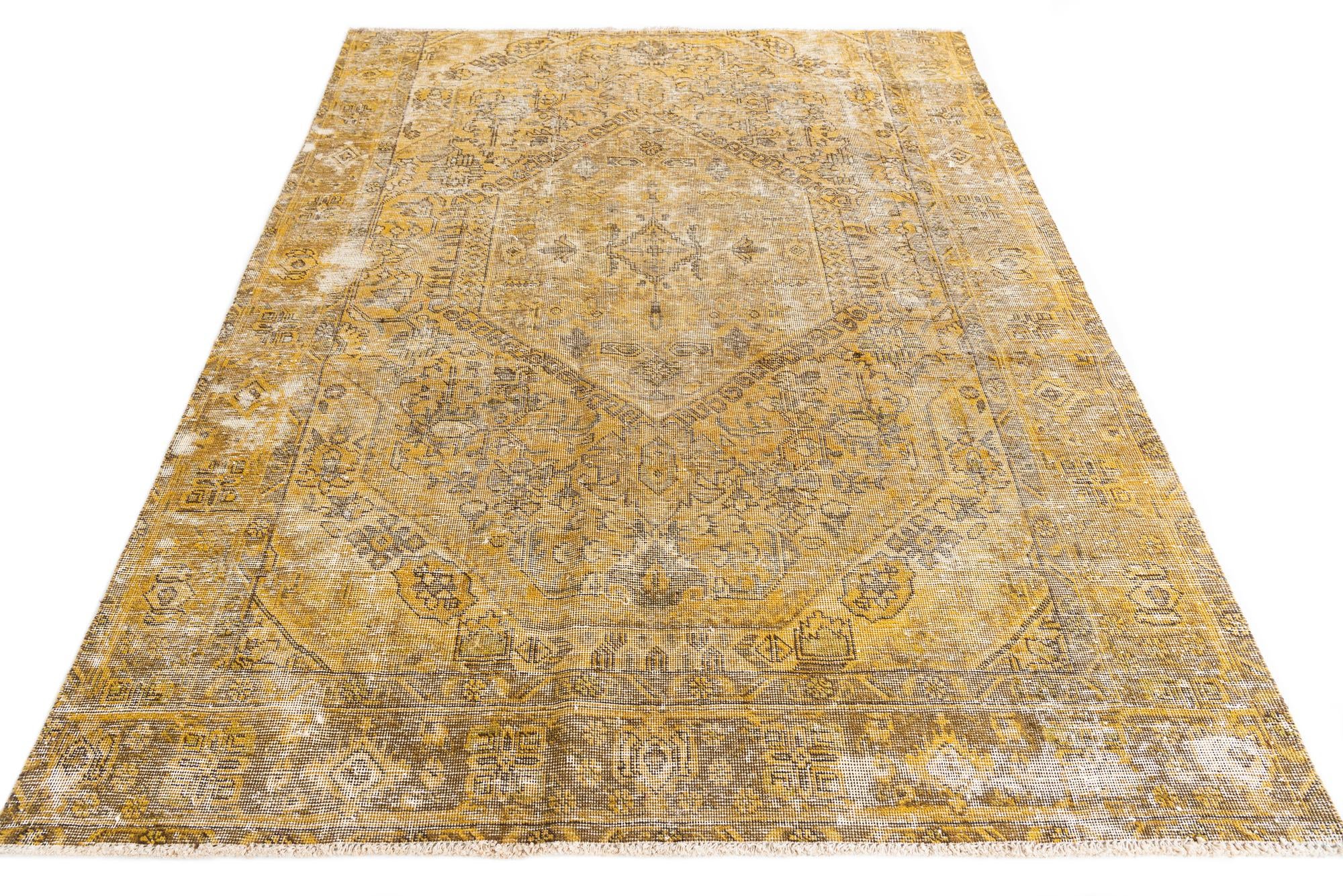 6' 3 x 8' 2 Hand Knotted Ultra Vintage Persian Wool Rug